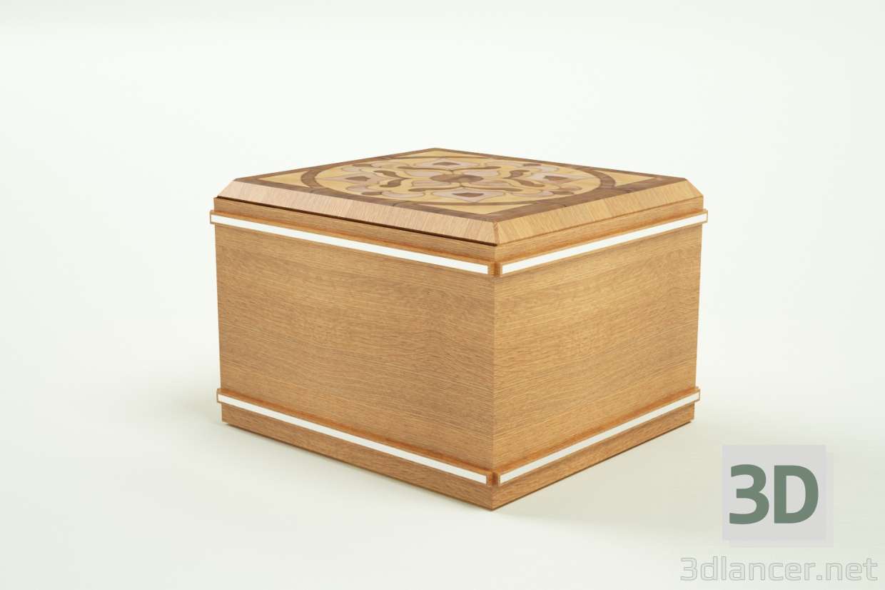 modèle 3D de boîte à bijoux, boîte avec couvercle acheter - rendu