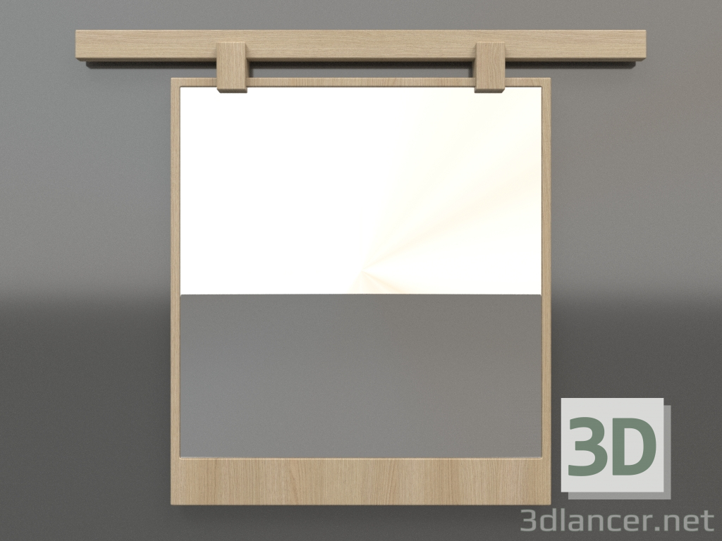 modello 3D Specchio ZL 13 (600x500, legno bianco) - anteprima