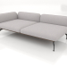 3d model Sofa module 2.5 seater deep with armrest 110 on the left (leather upholstery on the outside) - preview