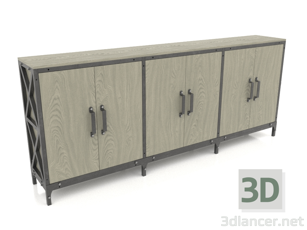 Modelo 3d Gabinete (3 seções) - preview