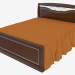 3d model Double bed with a back for legs (1758x1233x2175) - preview