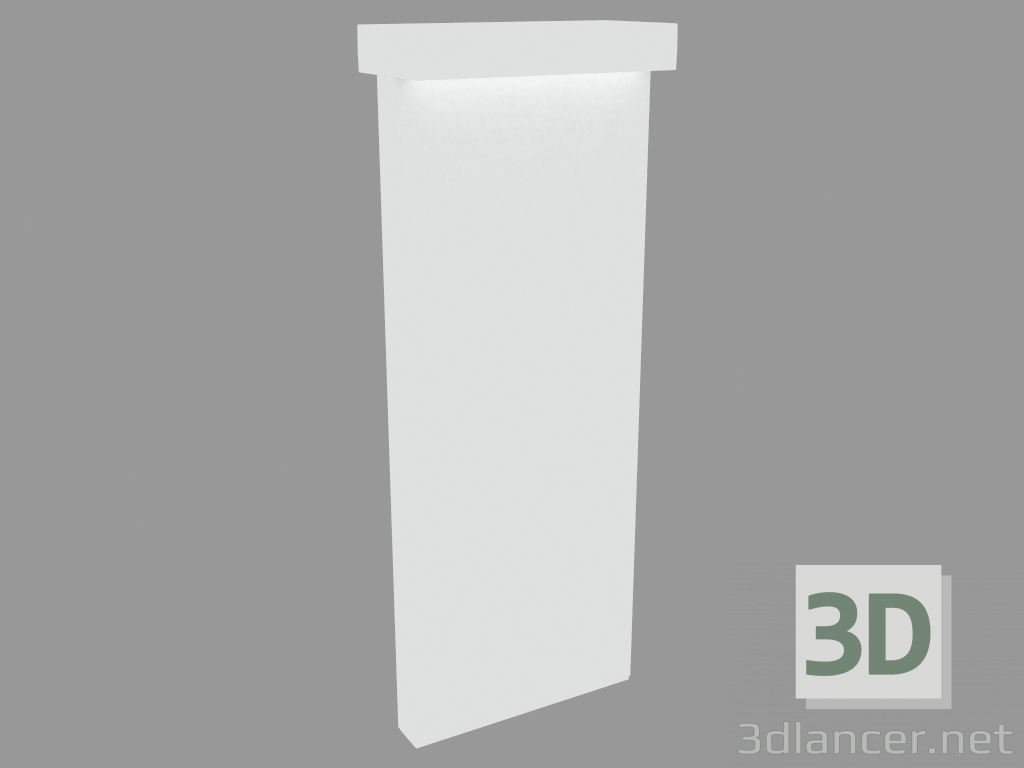 modèle 3D LUMINAIRE BOLLARD À DOUBLE ÉMISSION H. 580mm (S7220W) - preview