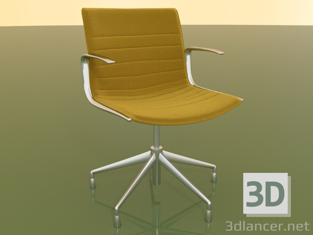 modello 3D Sedia 6202 (5 gambe, con braccioli, LU1, con rivestimento rimovibile) - anteprima