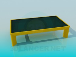 Coffee table with dark glass