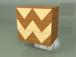 Chest of drawers Lady Woo with color pattern (yellow ocher)
