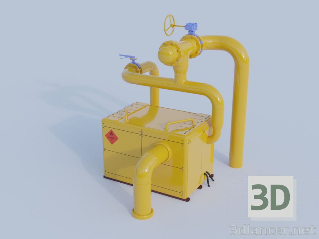 modello 3D Stazione di distribuzione del gas (GDS) - anteprima