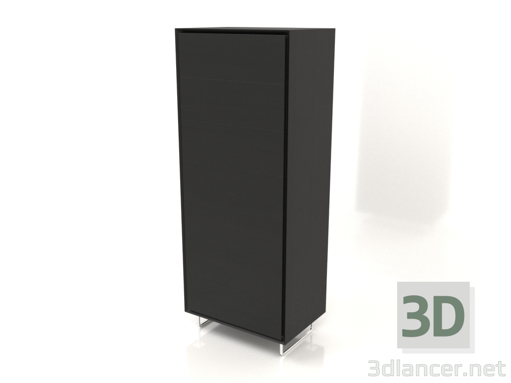 3d model Chest of drawers TM 013 (600x400x1500, wood black) - preview