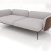 3d model Módulo sofá de 2,5 plazas de fondo con reposabrazos 85 (tapizado exterior de piel) - vista previa