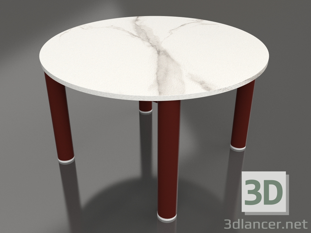 modello 3D Tavolino P 60 (Rosso vino, DEKTON Aura) - anteprima