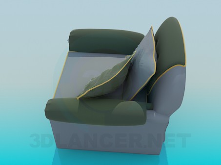 3d модель Кресло с подушками – превью 3d модель Кресло с подушками – превью