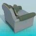modello 3D Poltrona con cuscini - anteprima