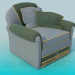 3D Modell Sessel mit Kissen - Vorschau