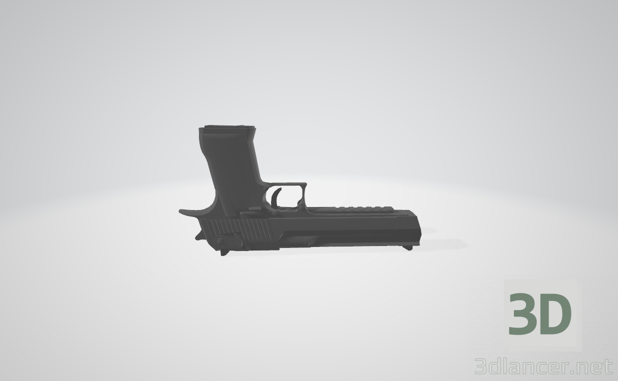 modello 3D Pistola deserto aquila - anteprima