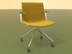 Chair 6205 (4 castors, with armrests, LU1, with padding and pillow)