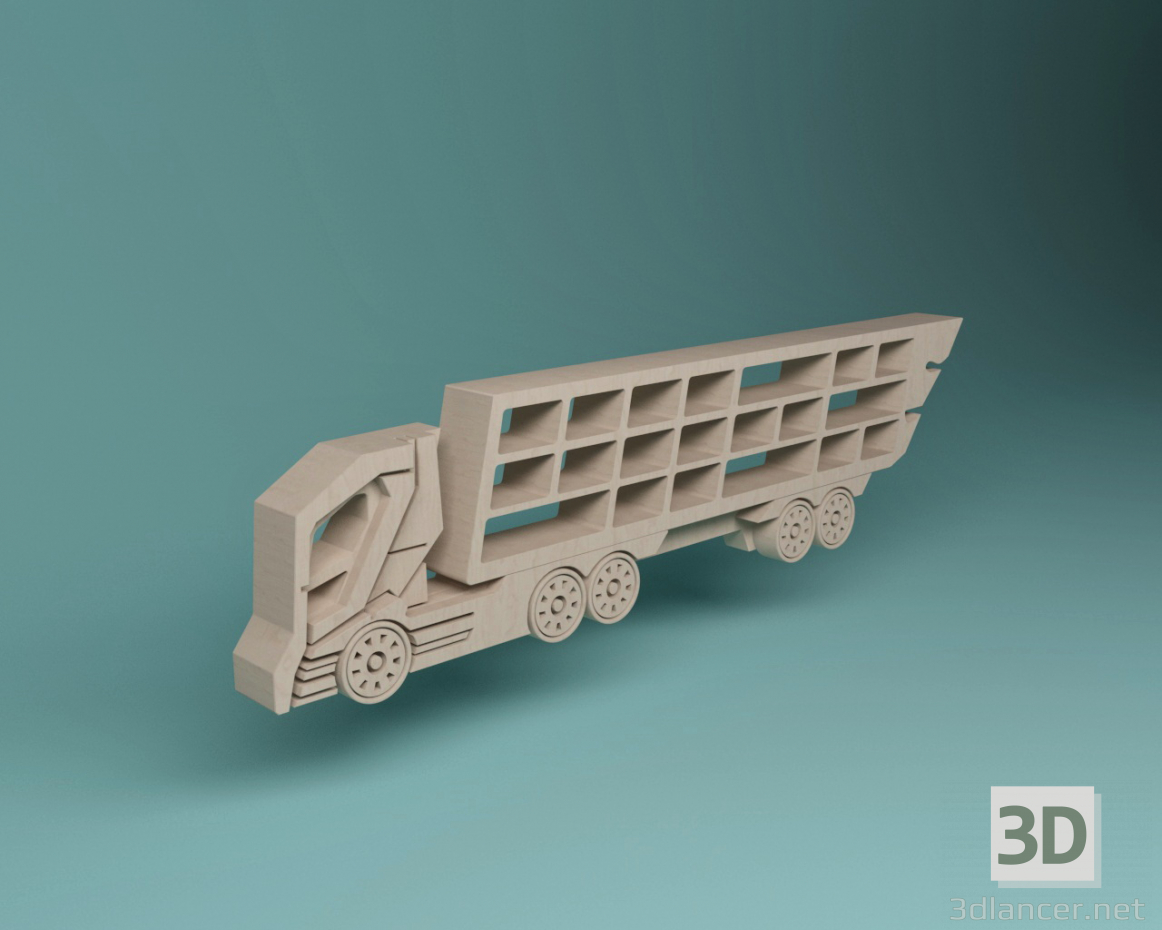 3D modeli arabalar için raf - önizleme