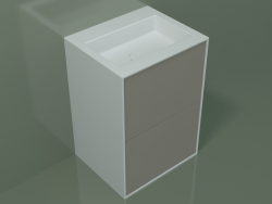 Çekmeceli lavabo (03UC36401, Clay C37, L 60, P 50, H 85 cm)