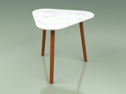 Side table 010 (Metal Rust, Carrara Marble)