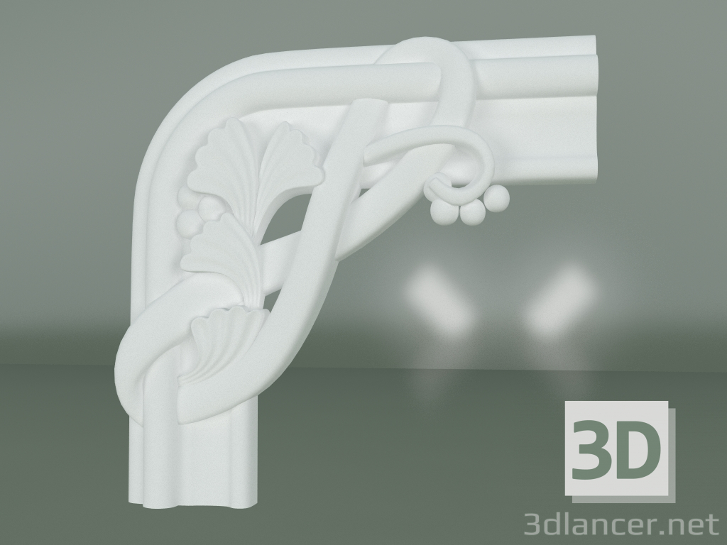 3D Modell Stuckdekorationselement ED086 - Vorschau