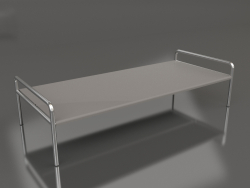 Coffee table 153 with an aluminum tabletop (Quartz gray)