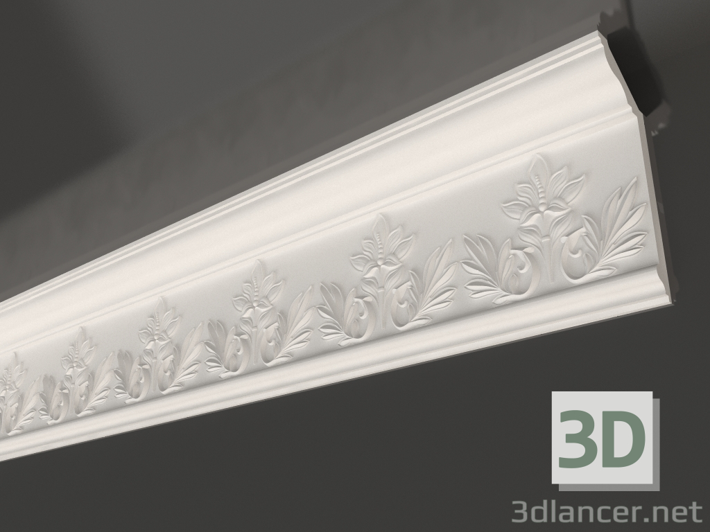 Modelo 3d Cornija teto estuque de gesso KL 013 (180x60x1200) - preview