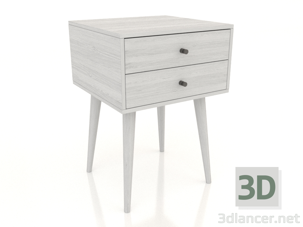 3D modeli Başucu sehpası 420 mm (beyaz RAL 9010) - önizleme