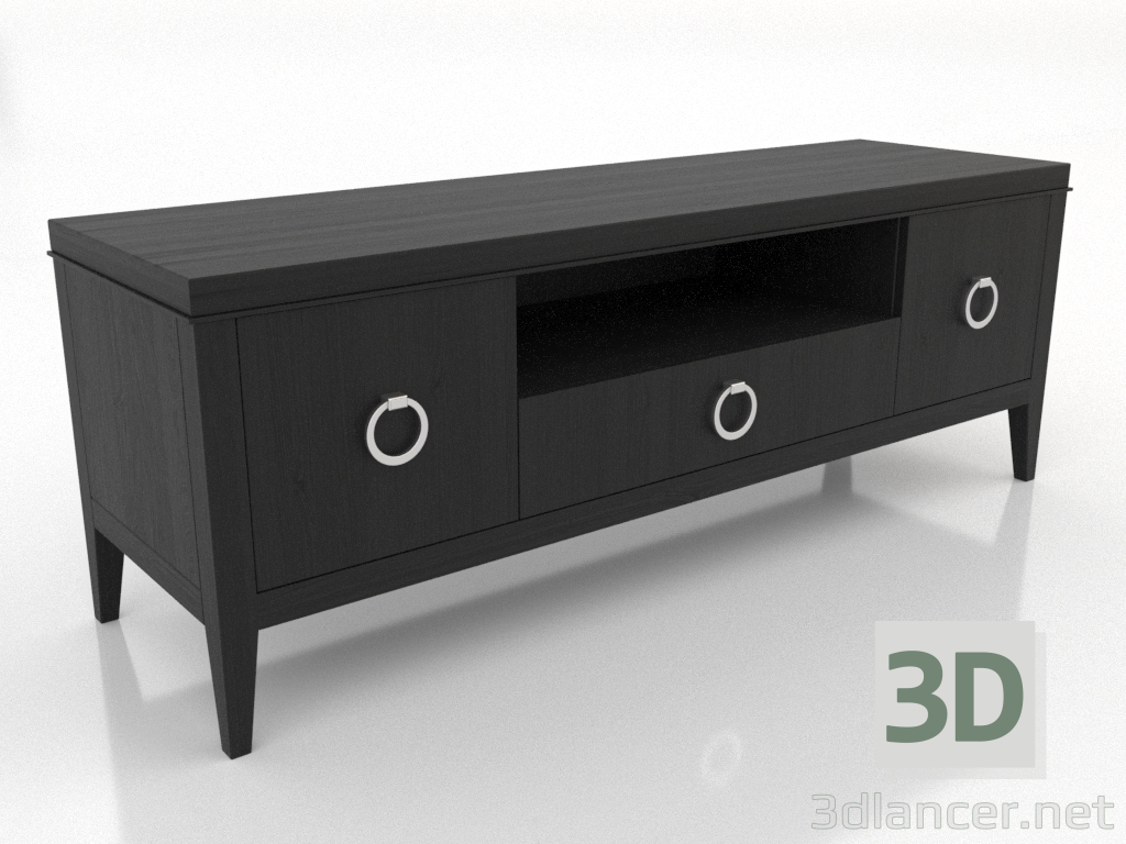 3d model TV cabinet 3 1500 mm (black RAL 9005) - preview 3d model TV cabinet 3 1500 mm (black RAL 9005) - preview