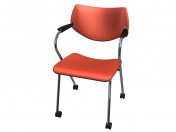 Stackable chair with wheels