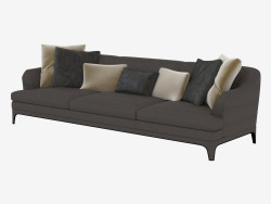 Leather sofa four-seater Oscar (302h98h83)