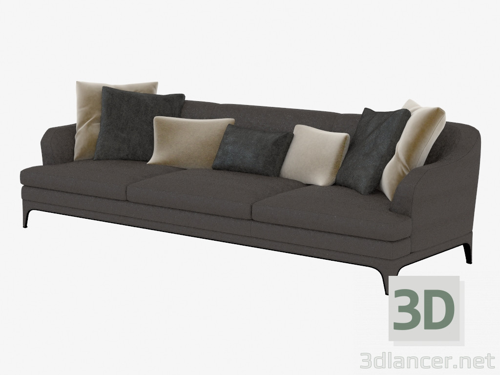 3d model Leather sofa four-seater Oscar (302h98h83) - preview