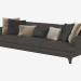 3d model Leather sofa four-seater Oscar (302h98h83) - preview
