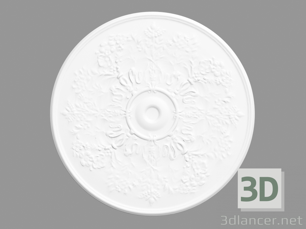 modèle 3D Sortie plafond R64 (95,2 x 95,2 x 4,8 - Ø 95,5 cm) - preview