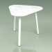3d модель Столик приставной 010 (Metal Milk, Carrara Marble) – превью