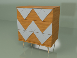 Chest of drawers Lady Woo with color pattern (light gray)