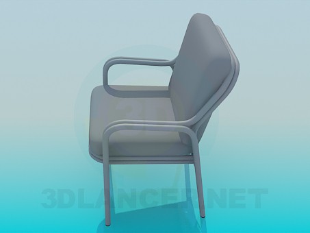3d модель Мягкий стул с подлокотниками – превью 3d модель Мягкий стул с подлокотниками – превью