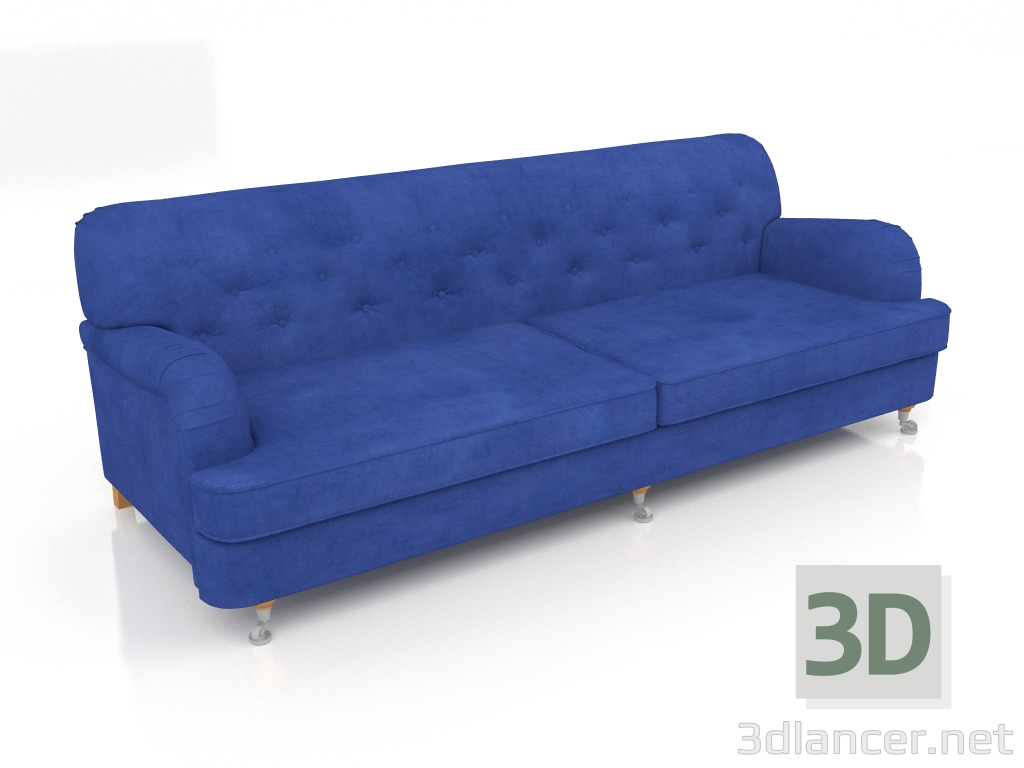3d модель Фулхаус прямой диван 4-местный – превью