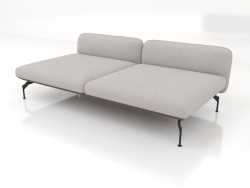 Módulo sofá de 2,5 plazas de fondo (tapizado exterior de piel)