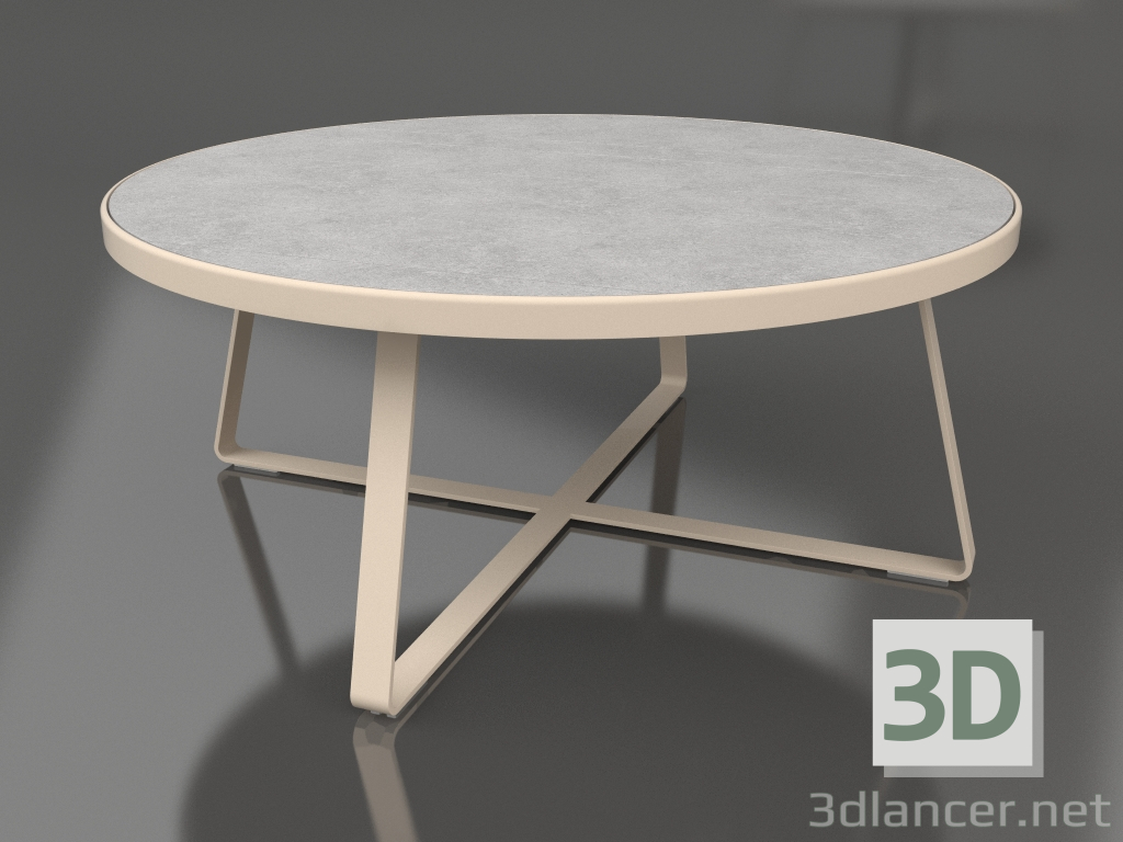 modello 3D Tavolo da pranzo rotondo Ø175 (DEKTON Kreta, Sabbia) - anteprima