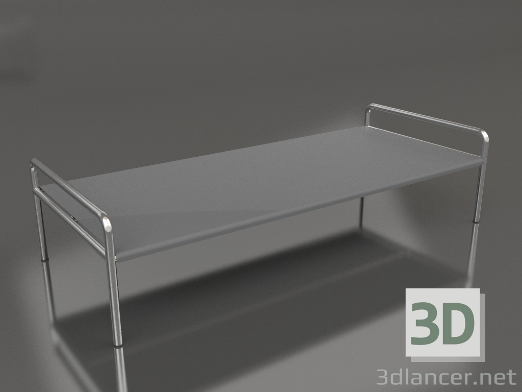 modello 3D Tavolino 153 con piano in alluminio (Antracite) - anteprima