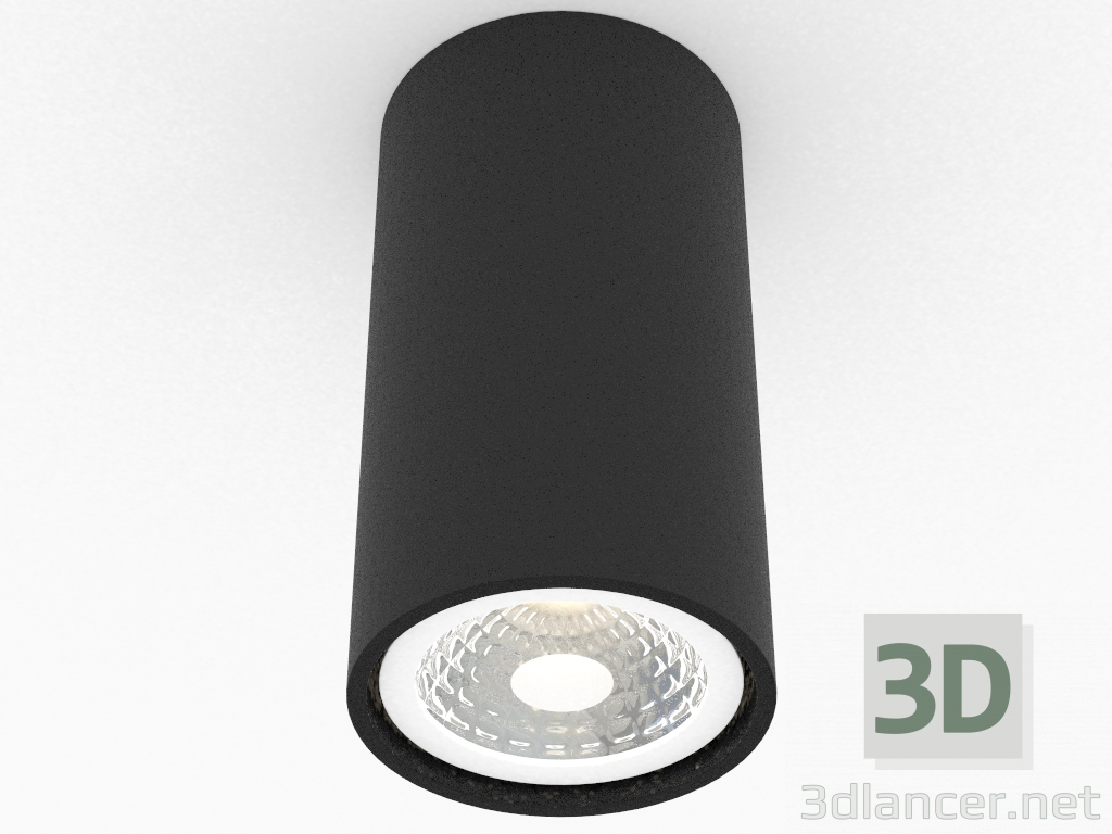 modèle 3D Lampe LED de surface (N1595 Black_RAL9003) - preview