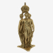 modèle 3D Sculpture en bronze de trois grâces gardant le bol avec le coeur de Henri II Dominique florentin - preview