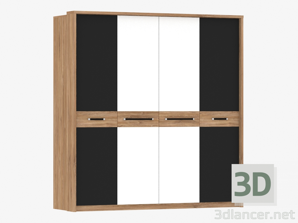 3D Modell Kleiderschrank 4D (TYP MOAS02) - Vorschau