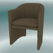 3d model Dining chair, office Loafer (SC24, H 79cm, 57x59cm, Velvet 8 Almond) - preview