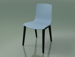 Sandalye 3947 (4 ahşap ayak, polipropilen, siyah huş ağacı)