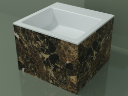 Countertop washbasin (01R122302, Emperador M06, L 48, P 48, H 36 cm)
