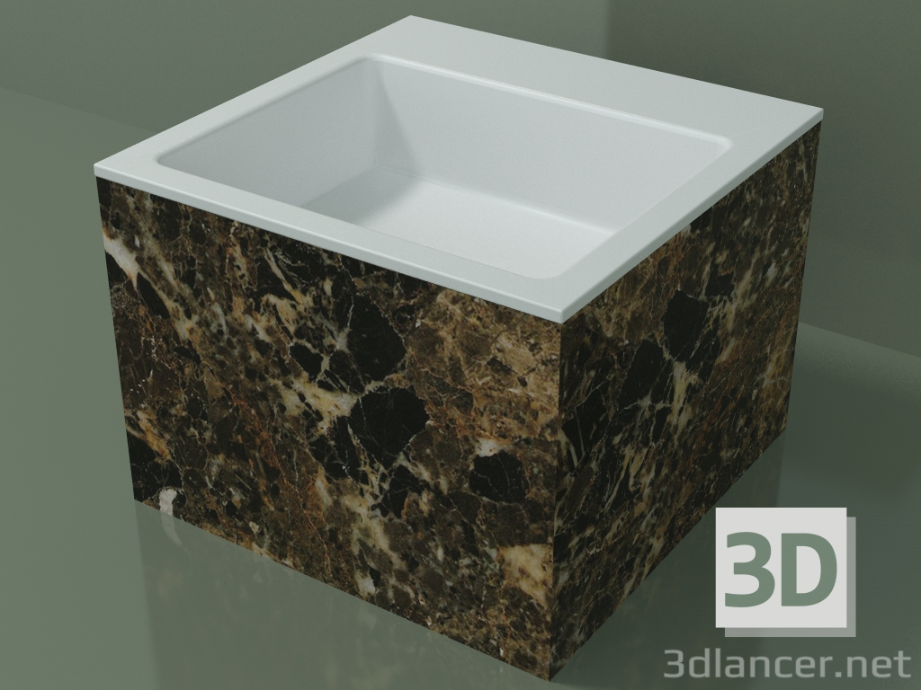 3d model Countertop washbasin (01R122302, Emperador M06, L 48, P 48, H 36 cm) - preview