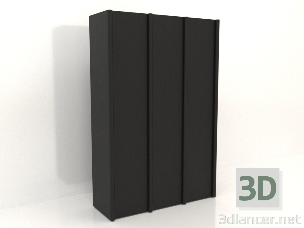 3d model Wardrobe MW 05 wood (1863x667x2818, wood black) - preview
