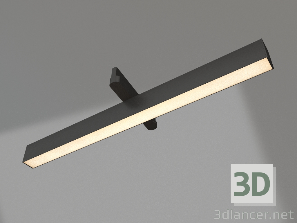 modello 3D Lampada LGD-FLAT-4TR-S605-25W Warm3000 (BK, 100°, 230V) - anteprima