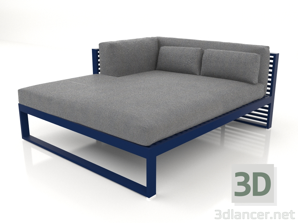 modello 3D Divano componibile XL, sezione 2 sinistra (Blu notte) - anteprima