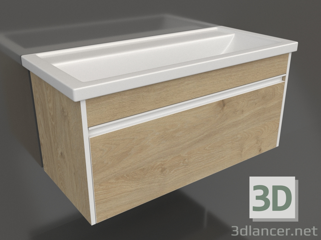 modèle 3D Armoire suspendue 100 cm (URB0110DD) - preview