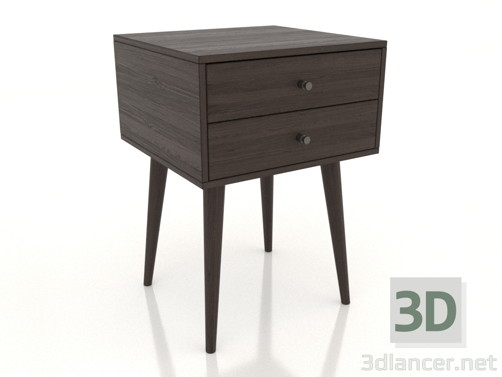 3D modeli Başucu sehpası 420 mm (dişbudak ceviz) - önizleme